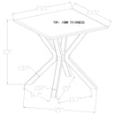 Visalia Faux Marble Top Stainless Steel End Table Gold