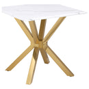 Visalia  Faux Marble Coffee and End Table Set White