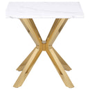 Visalia  Faux Marble Coffee and End Table Set White