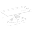 Visalia Faux Marble Top Stainless Steel Coffee Table Gold