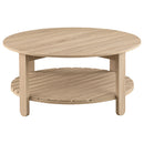 Fowler Round Coffee and End Table Set Natural