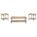 Fallon Rectangular Coffee and End Table Set Natural