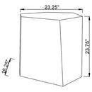 Capella Mirrored Abstract Geometric End Table Silver