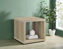 Frisco Square Engineered Wood Side End Table Dark Pine