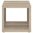 Frisco Square Engineered Wood Side End Table Dark Pine