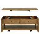 Payne 48-inch Mobile Lift Top Coffee Table Distressed