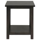 Payne Wood End Table with Shelf Distressed Brown