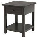 Payne 1-drawer Wood End Table with Shelf Distressed Brown