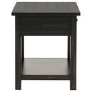 Payne 1-drawer Wood End Table with Shelf Distressed Brown