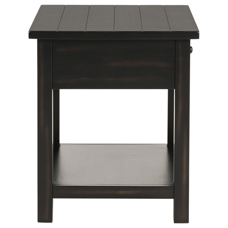Payne  Coffee and 1-drawer End Table Set Brown