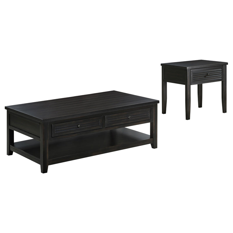 Colmar  Engineered Wood Coffee Table Set Golden Oak