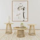 Touhy  Round Coffee and End Table Set Natural Mango