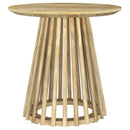 Touhy  Round Coffee and End Table Set Natural Mango