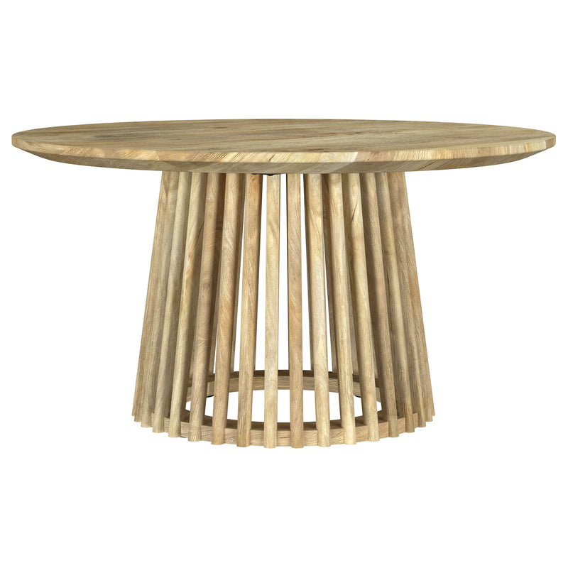 Touhy  Round Coffee and End Table Set Natural Mango