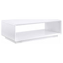 Paseo Coffee and End Table Set White High Gloss