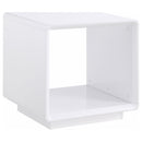 Paseo Coffee and End Table Set White High Gloss