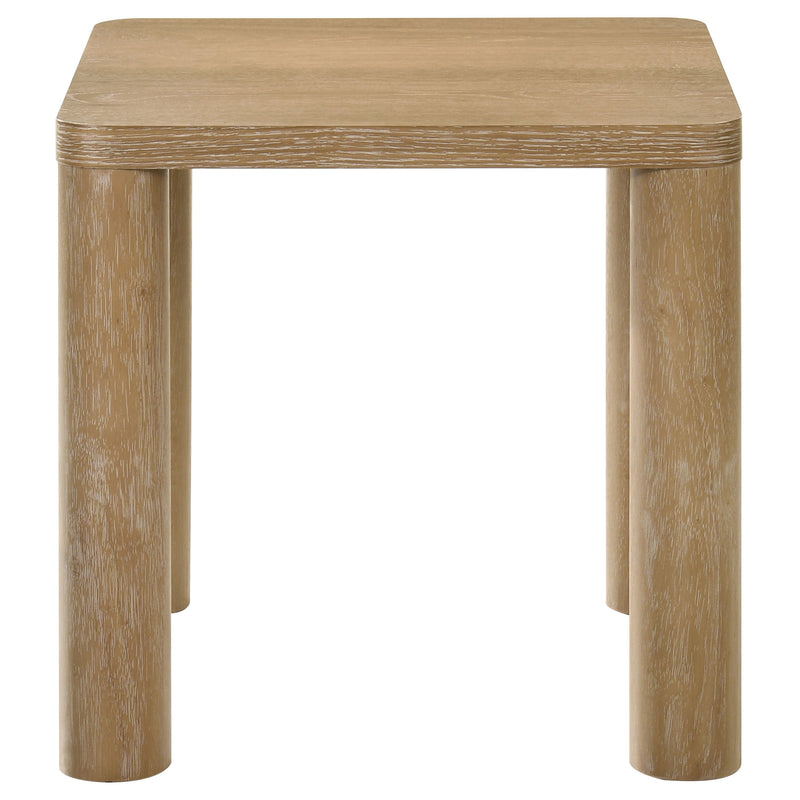 Castlewood Engineered Wood Accent Side End Table Light Oak