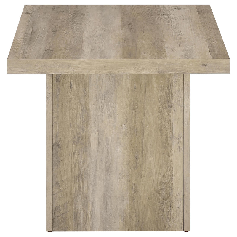 Devar Square Engineered Wood End Table Distressed Pine