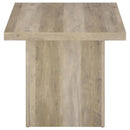Devar Square Coffee End Table Set Distressed Pine