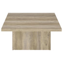Devar Square Engineered Wood Coffee Table Distressed Pine