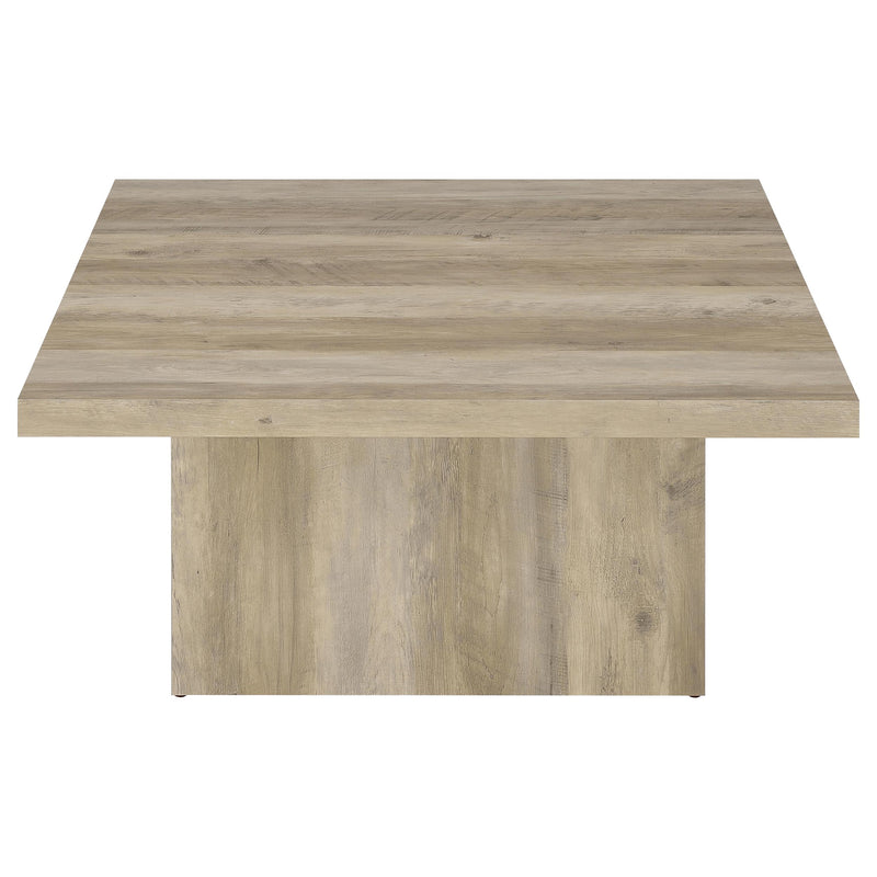 Devar Square Engineered Wood Coffee Table Distressed Pine