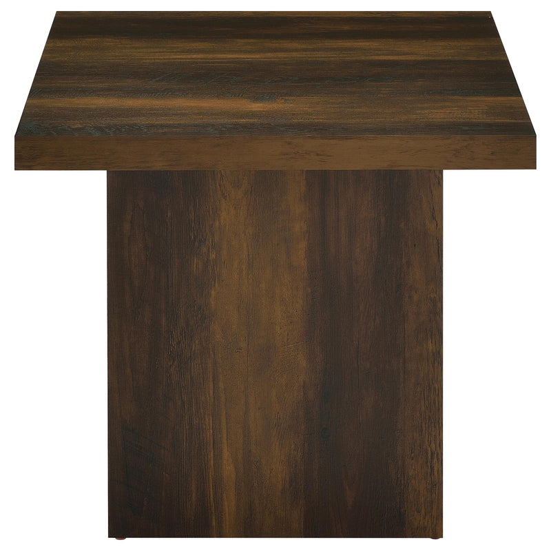 Devar Square Coffee and End Table Set Dark Pine