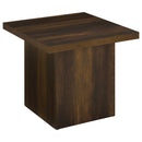 Devar Square Coffee and End Table Set Dark Pine