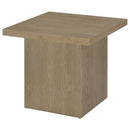 Devar Square Engineered Wood Side End Table Latte