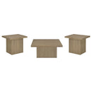 Devar Square Cocktail Coffee End Table Set Latte