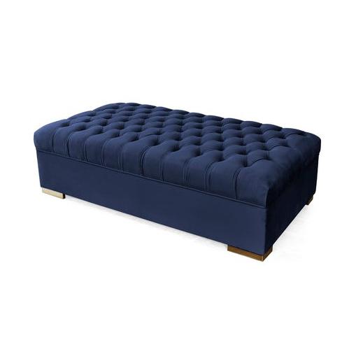 Nova Wholesale Furniture Lauren Fabric Ottoman LAUREN OTT-NAVY IMAGE 1