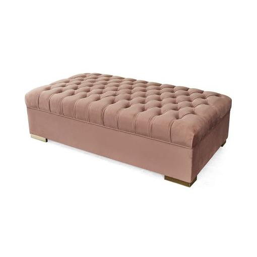 Nova Wholesale Furniture Lauren Fabric Ottoman LAUREN OTT-PINK IMAGE 1