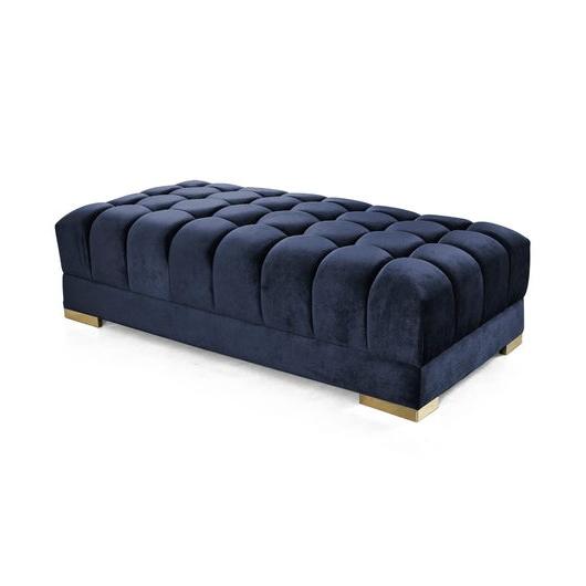 Nova Wholesale Furniture Ariana Fabric Ottoman ARIANA OTT-NAVY IMAGE 1