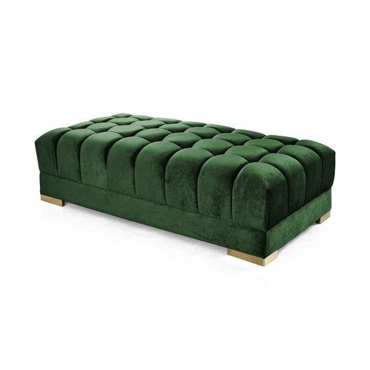 Nova Wholesale Furniture Ariana Fabric Ottoman ARIANA OTT-GREEN IMAGE 1