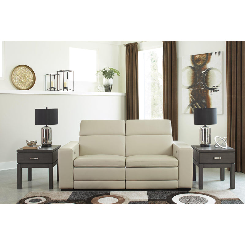 Signature Design by Ashley Texline Power Reclining Leather Match Loveseat U5960422/U5960421/U5960423 IMAGE 5