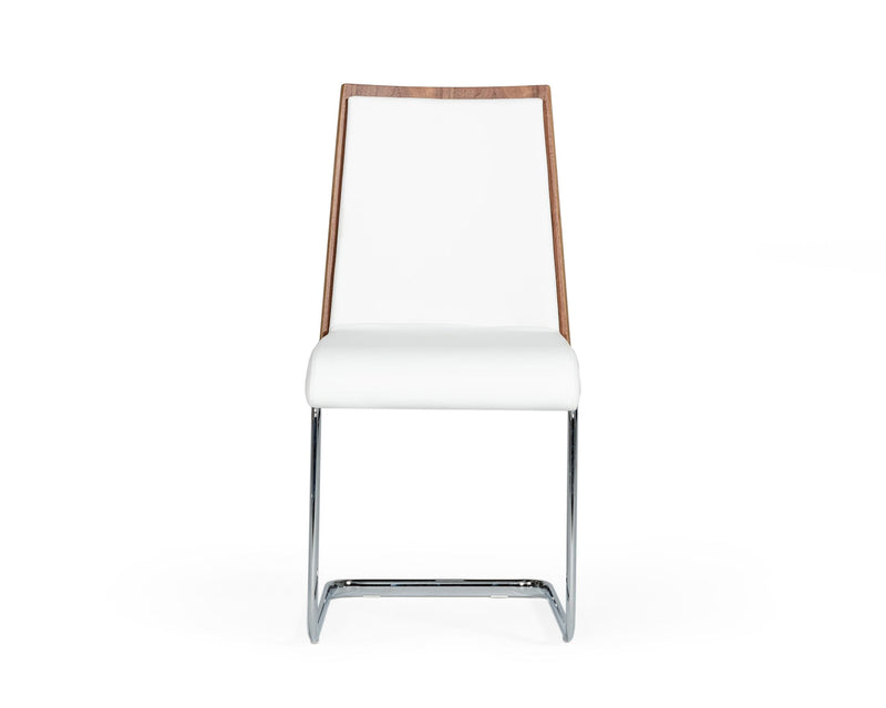 Morgan - Modern White & Walnut Dining Chair (Set of 2)