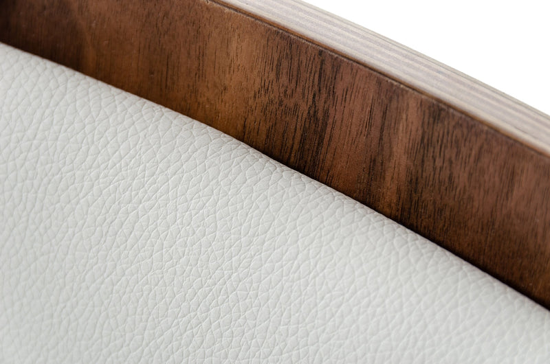 Morgan - Modern White & Walnut Dining Chair (Set of 2)