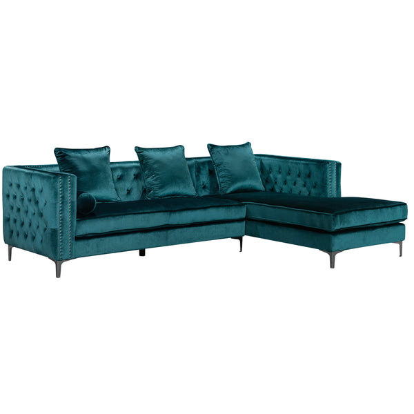 Happy Homes Ava Fabric 2 pc Sectional AVA TEAL IMAGE 1