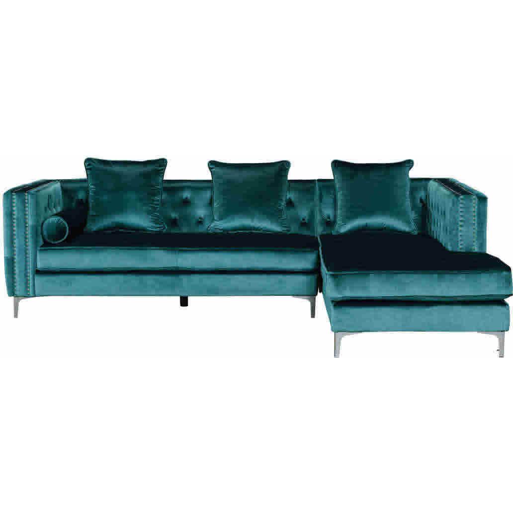 Happy Homes Ava Fabric 2 pc Sectional AVA TEAL IMAGE 2