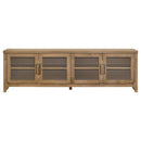 Brenham 79-inch 4-door TV Stand Media Console Light Oak
