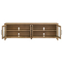 Brenham 79-inch 4-door TV Stand Media Console Light Oak