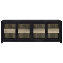 Denison 79-inch 4-door TV Stand Media Console Black