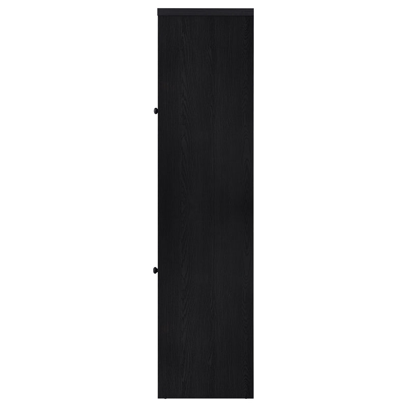 Denison 67-inch 2-door Media Tower Storage Cabinet Black
