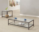 Trini Coffee and End Table Set Black Nickel