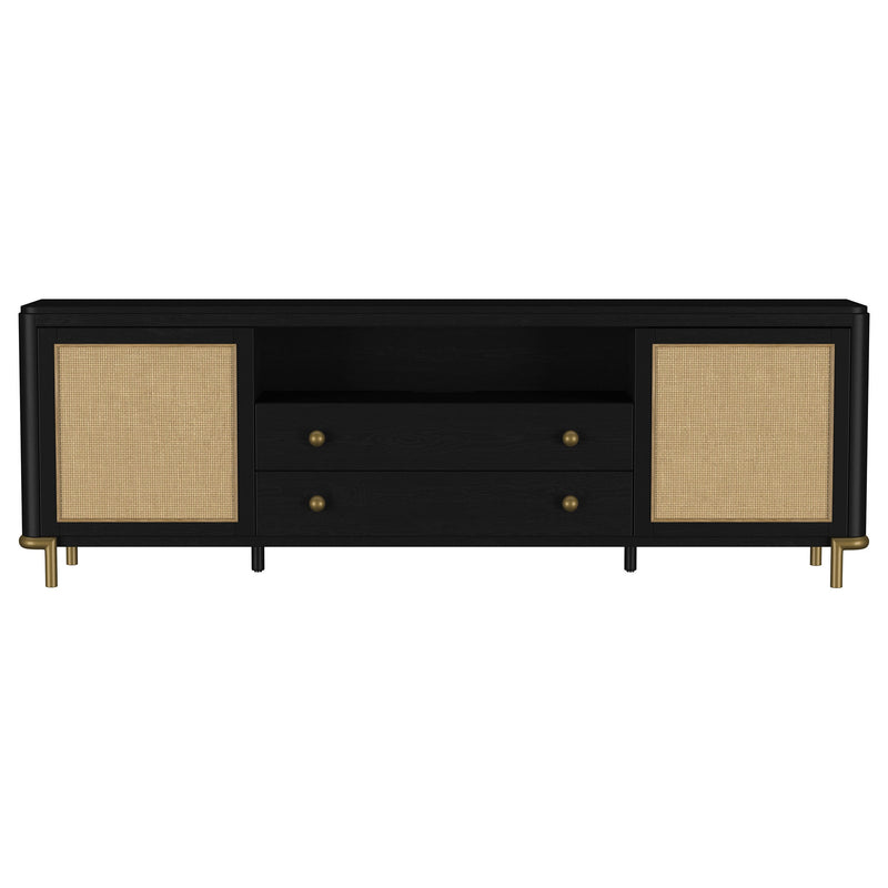 Arini Rattan Cane 2-door TV Stand Media Console