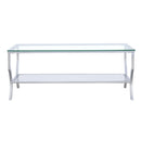 Saide Rectangular Glass Top Coffee Table Chrome