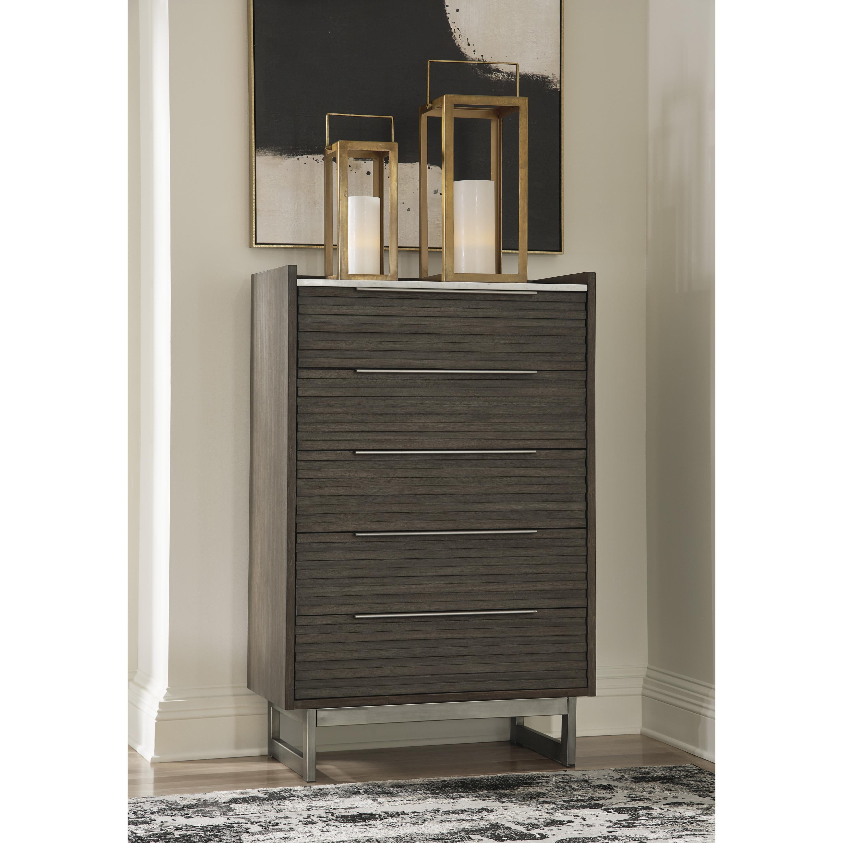 Diamond Modern Furniture Millennium Arkenton 5-Drawer Chest B786-46 IMAGE 5