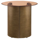 Morena  Coffee and End Table Set Brushed Bronze