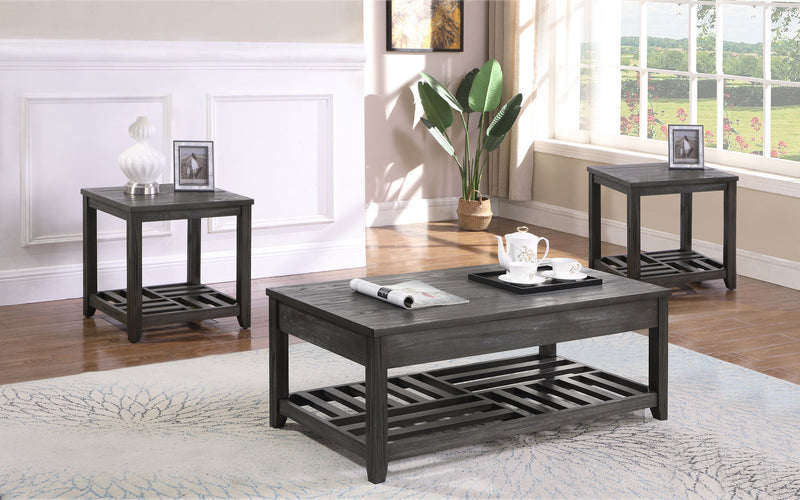 Cliffview  Lift Top Coffee and End Table Set Grey