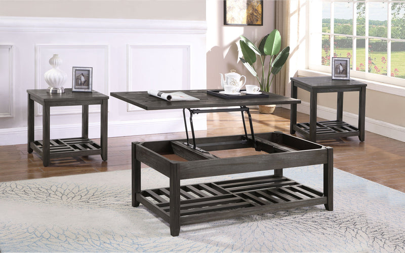 Cliffview  Lift Top Coffee and End Table Set Grey