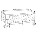 Gillian Mirrored Coffee and End Table Set Silver